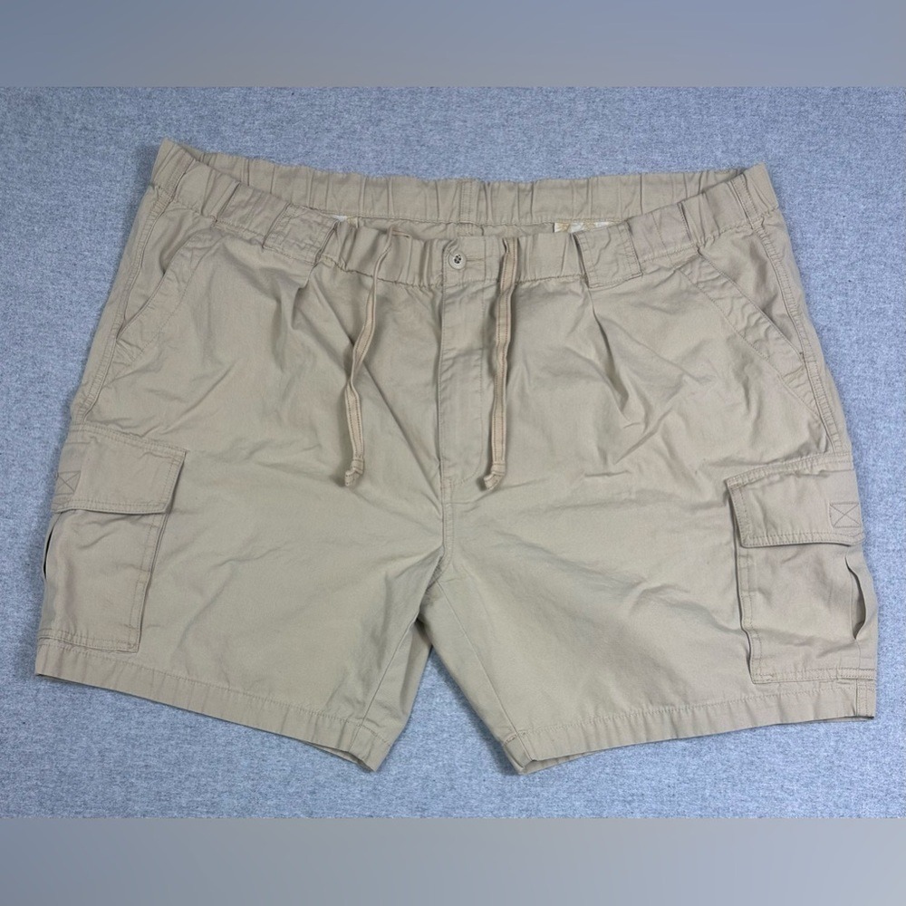 Tommy Bahama Relax Cargo Shorts Men XXL Khaki Drawstring Waist Pockets
